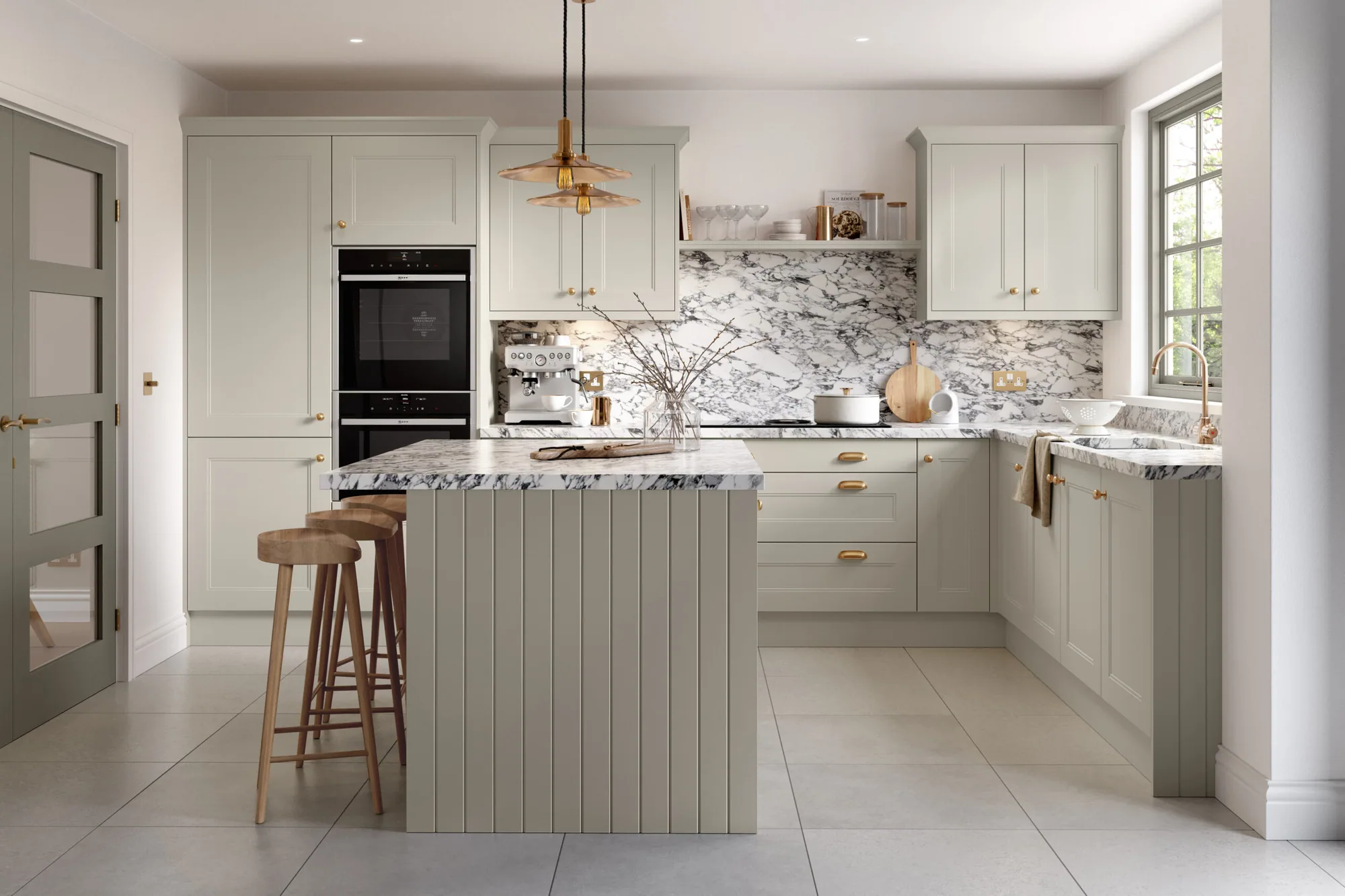 Bella Rowen doors in Supermatt Taupe Grey, from the made to measure range