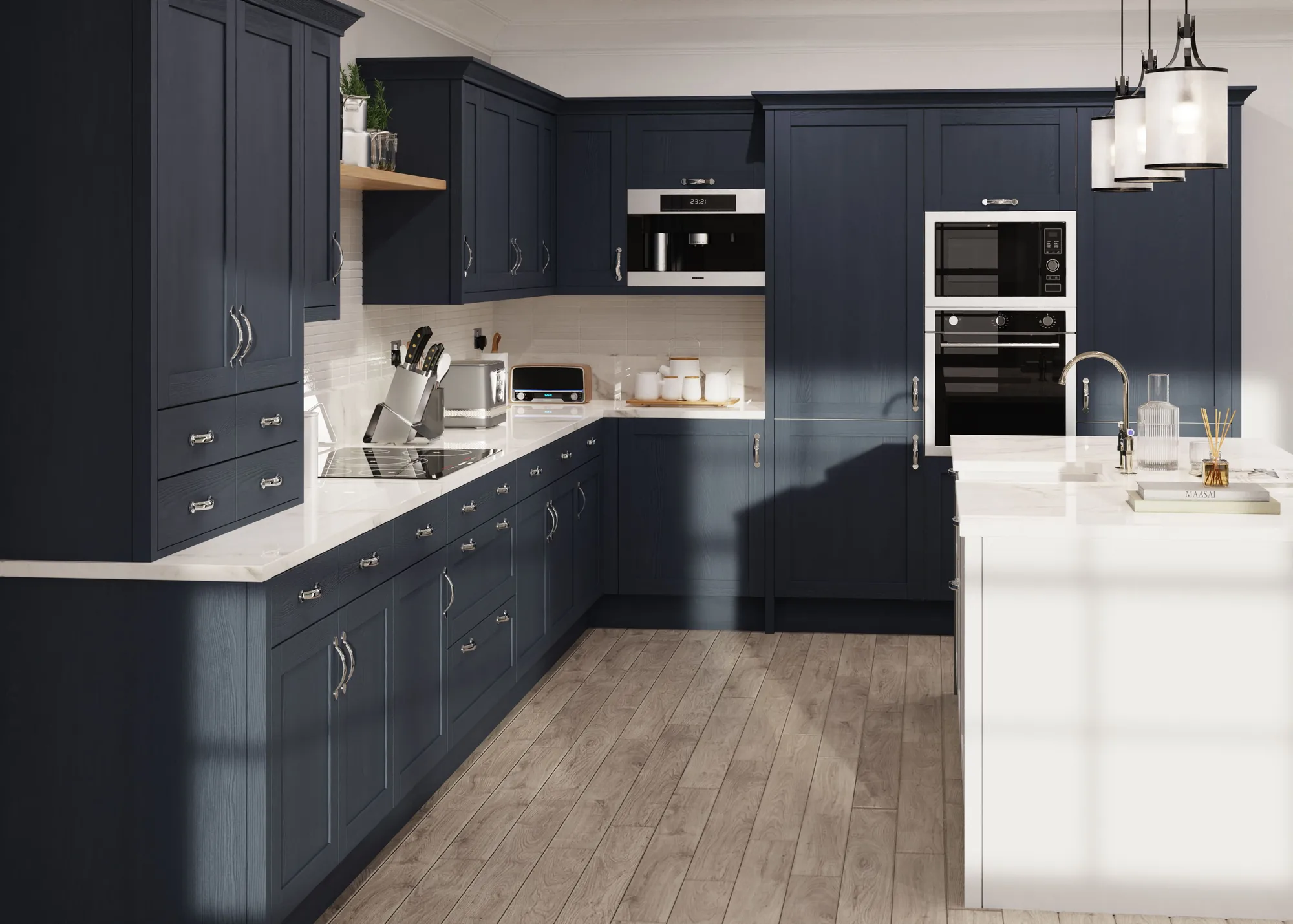 Waterford Woodgrain Indigo doors, from the made to measure range